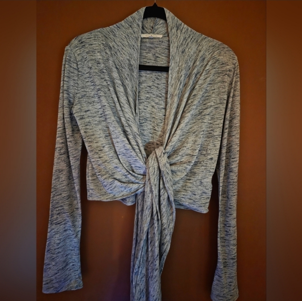 Anthropologie Pure + Good Cascadia Cardigan Size Small S Blue Gray